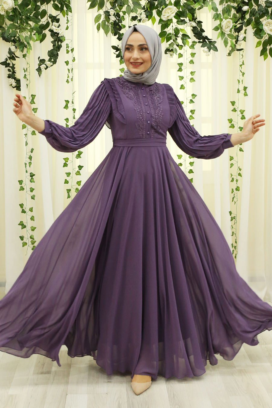 PURPLE EVENING DRESS  