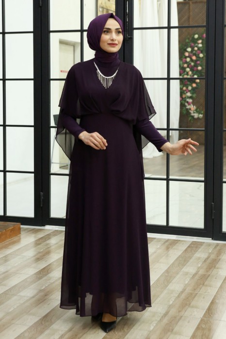PLUM EVENING DRESS 