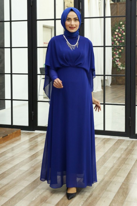 SAX BLUE EVENING DRESS 