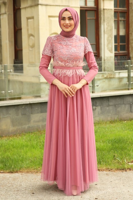 PINK EVENING DRESS 