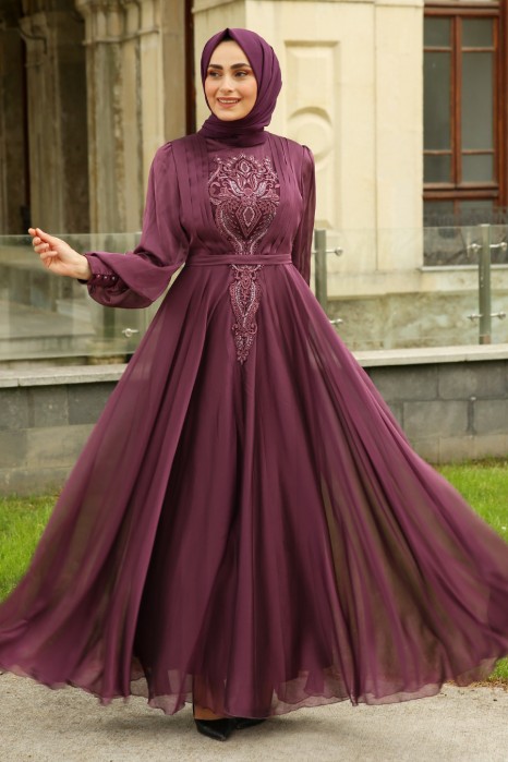 PURPLE EVENING DRESS 