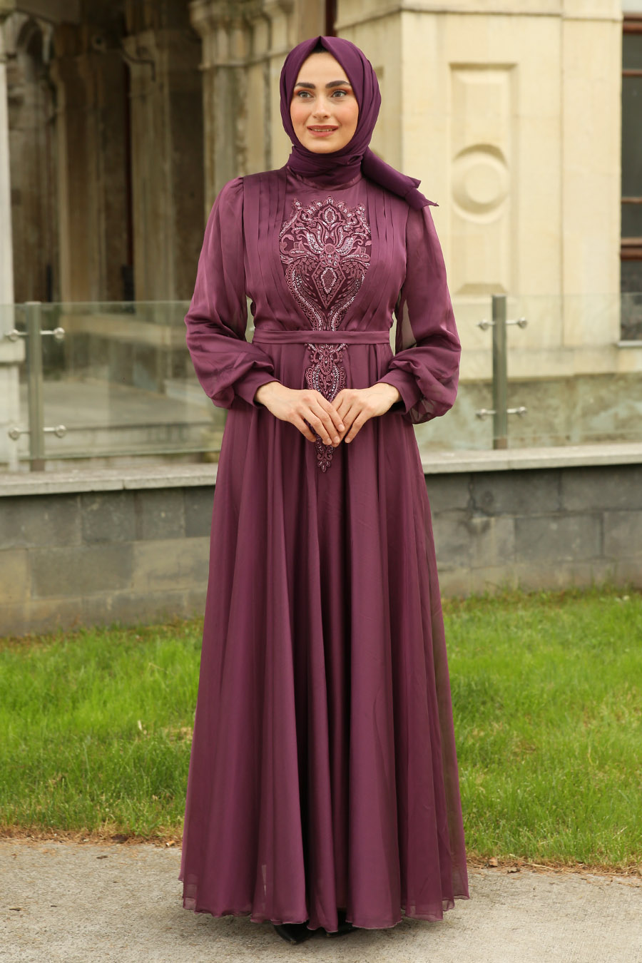 PURPLE EVENING DRESS 