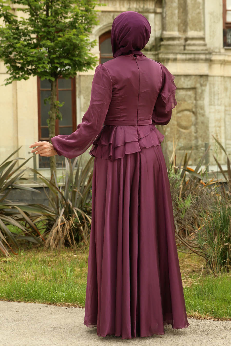 ROSE COLOR EVENING DRESS 