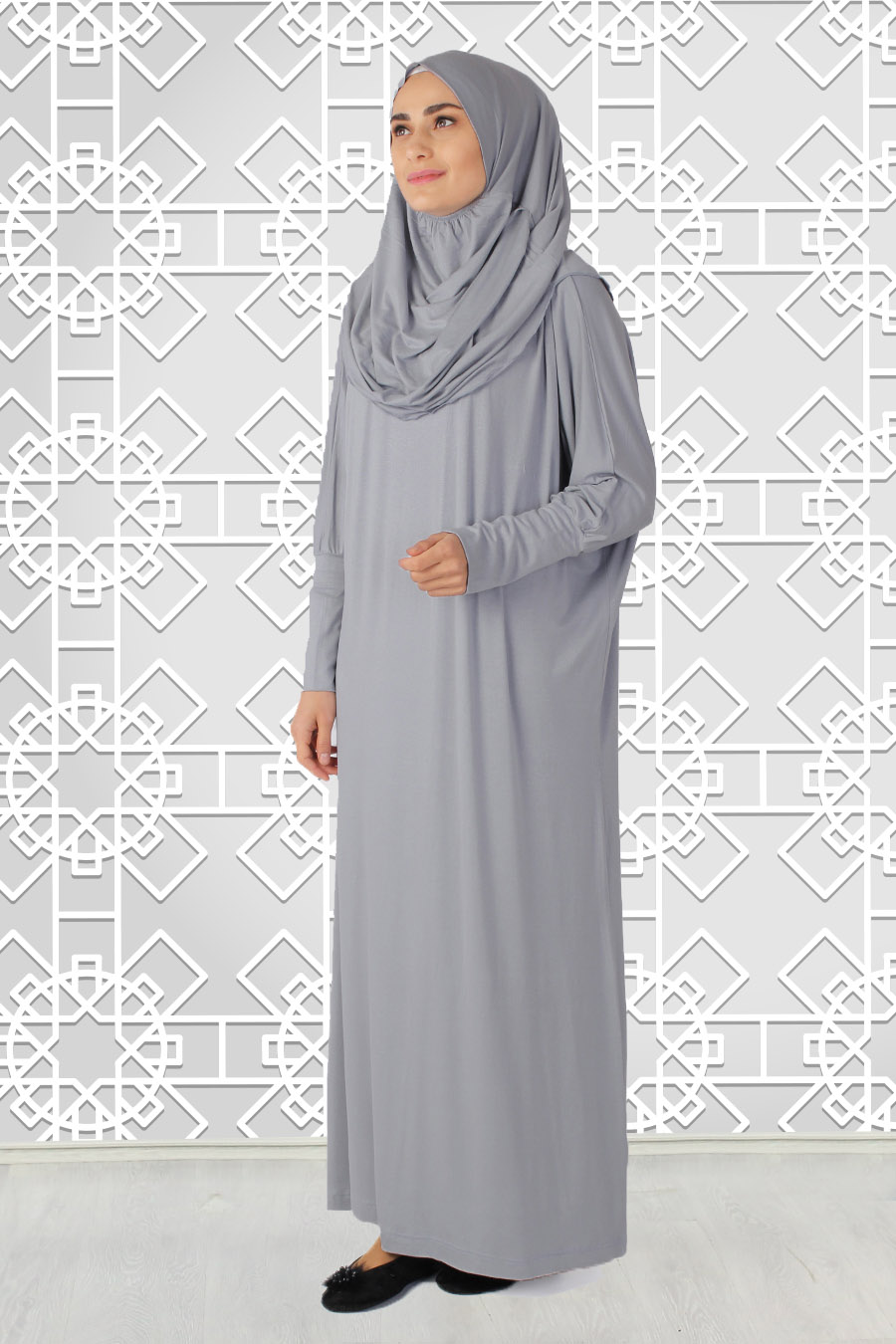 GREY PRATICAL PRAYER DRESS