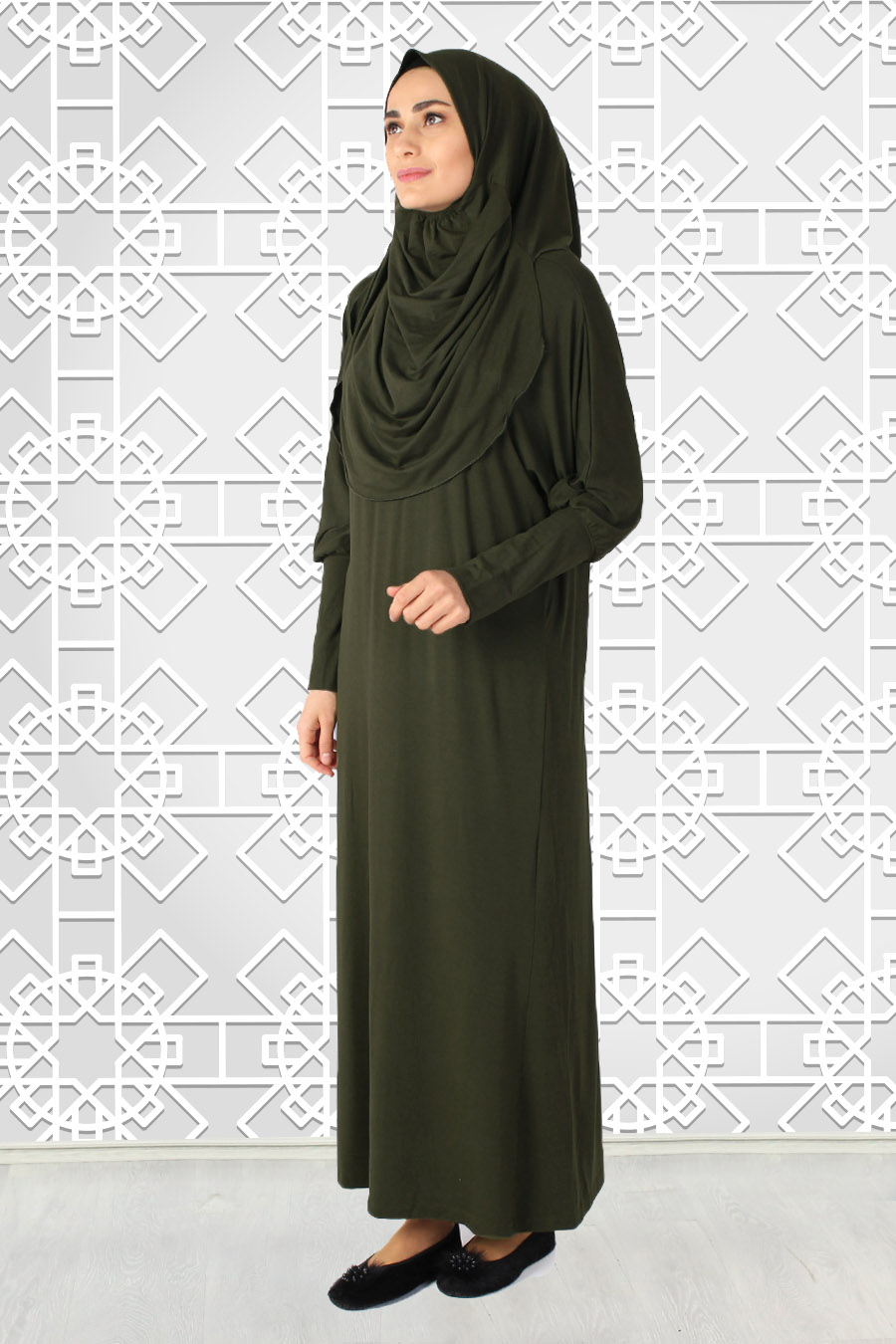 KHAKI PRATICAL PRAYER DRESS KHAKI PRATICAL PRAYER DRESS