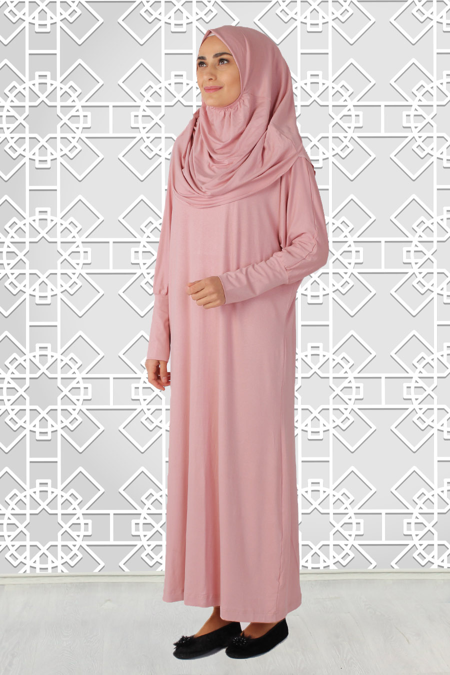 POWDER PINK PRATICAL PRAYER DRESS