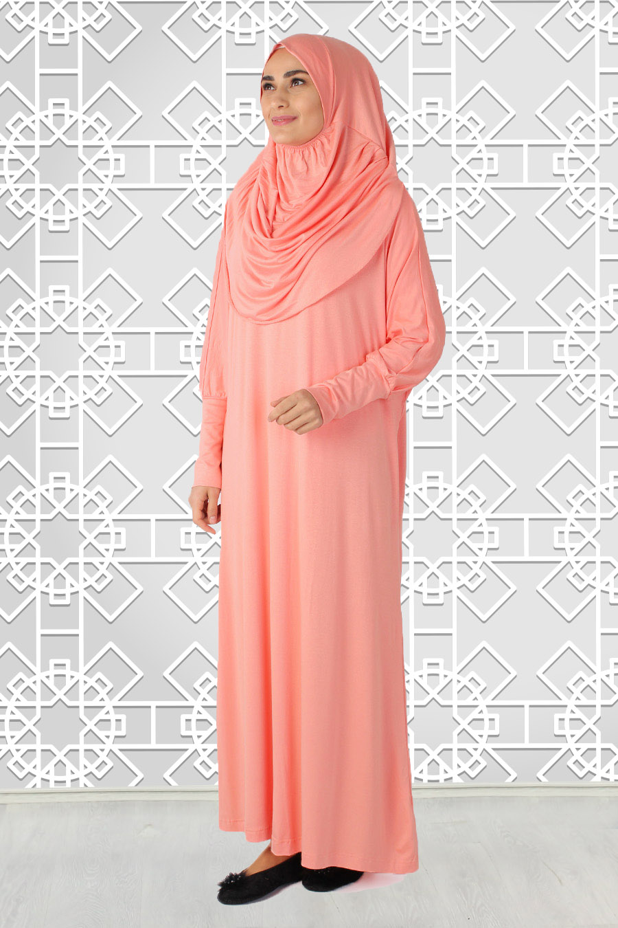 SALMON COLOR PRATICAL PRAYER DRESS