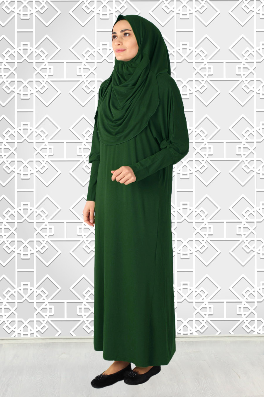 GREEN PRATICAL PRAYER DRESS GREEN PRATICAL PRAYER DRESS
