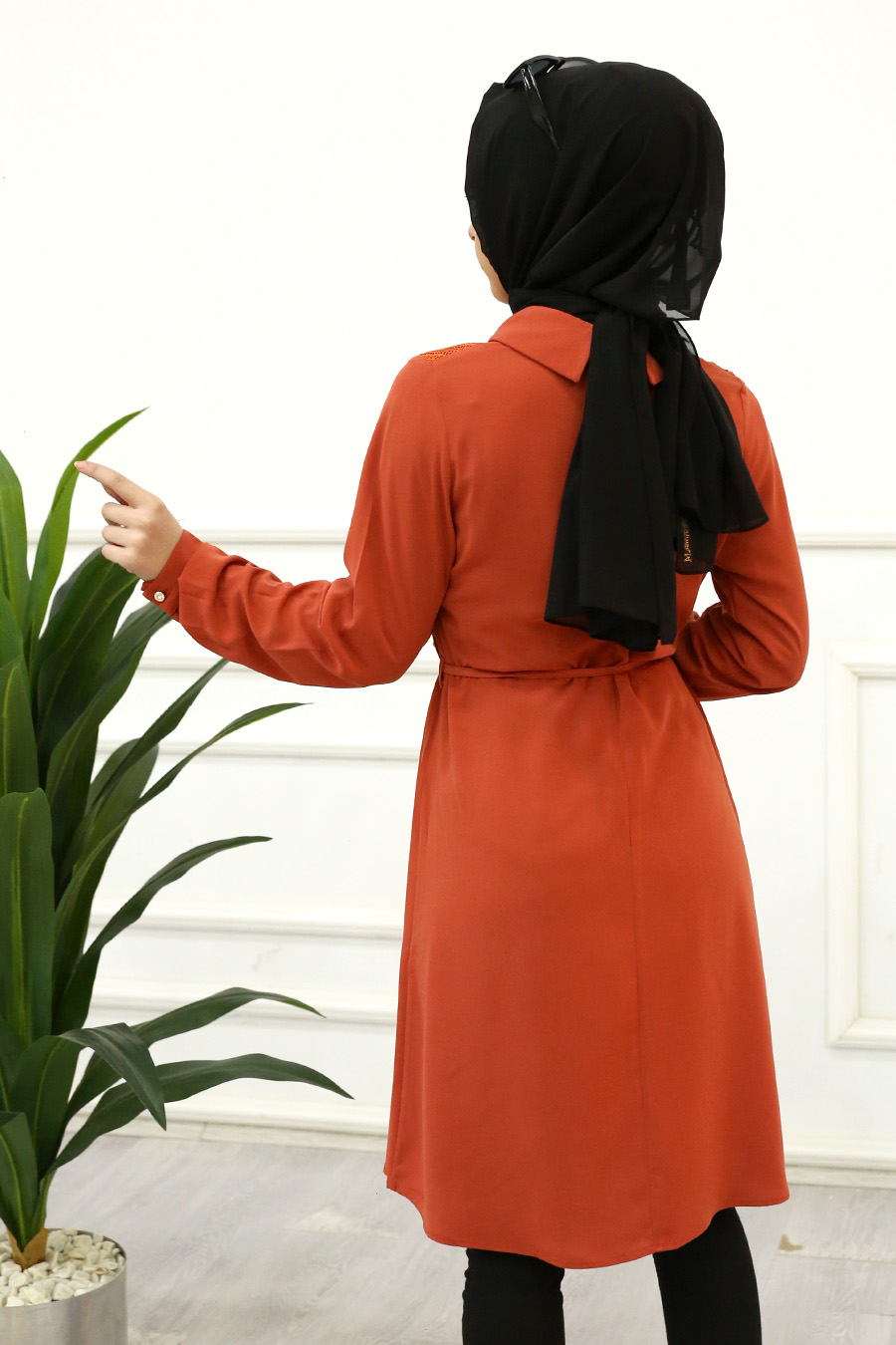 BRICK COLOR TUNIC  BRICK COLOR TUNIC