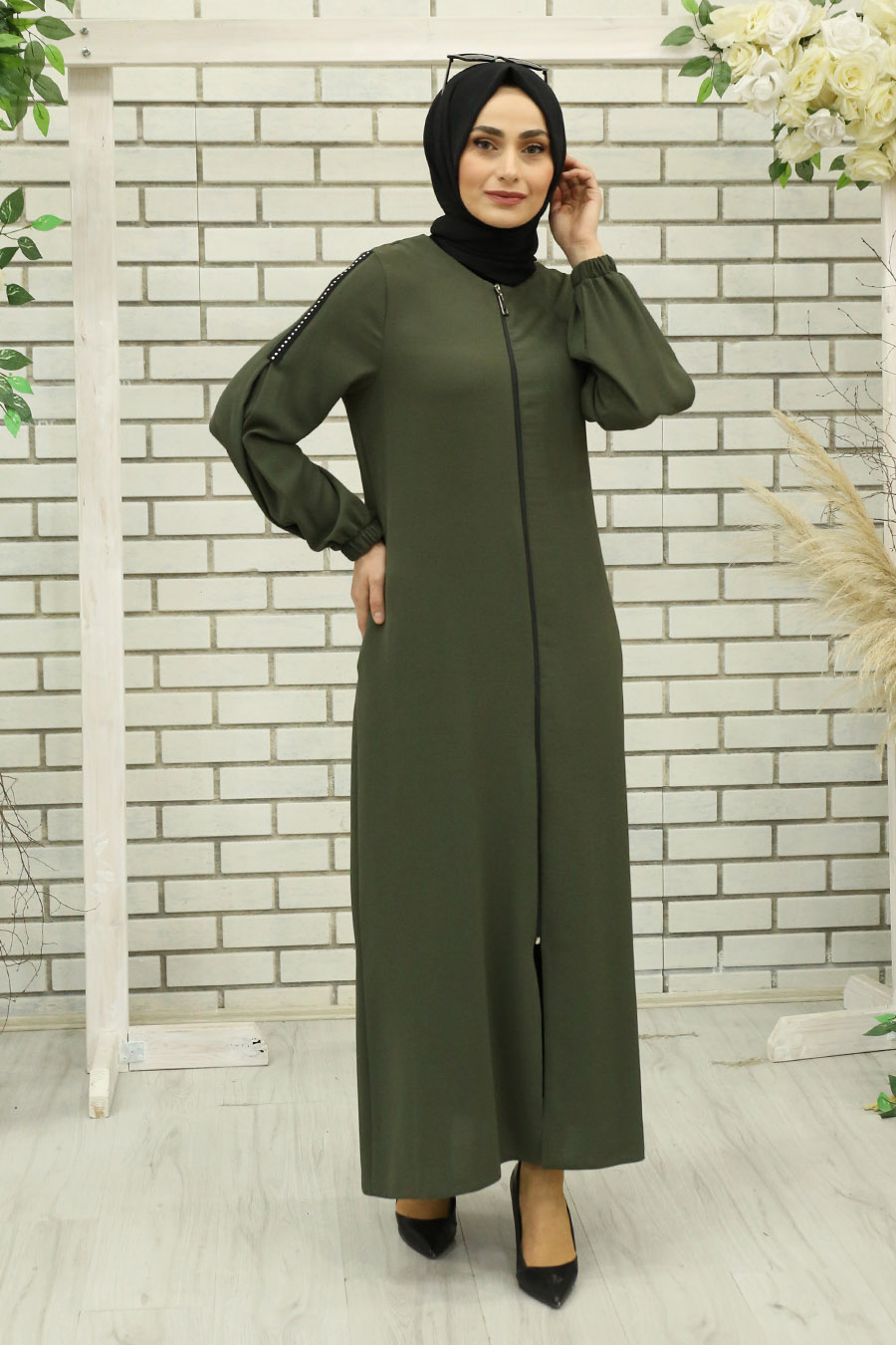 KHAKI ABAYA 