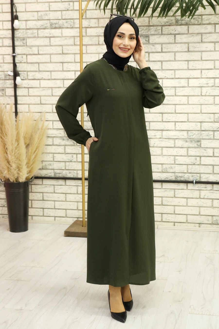 KHAKI ABAYA 