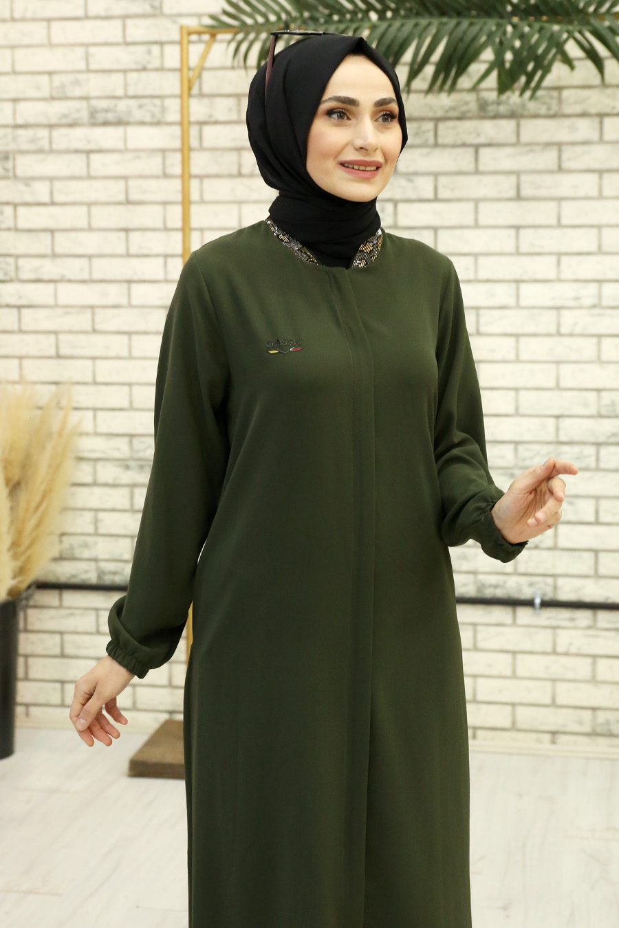 KHAKI ABAYA 