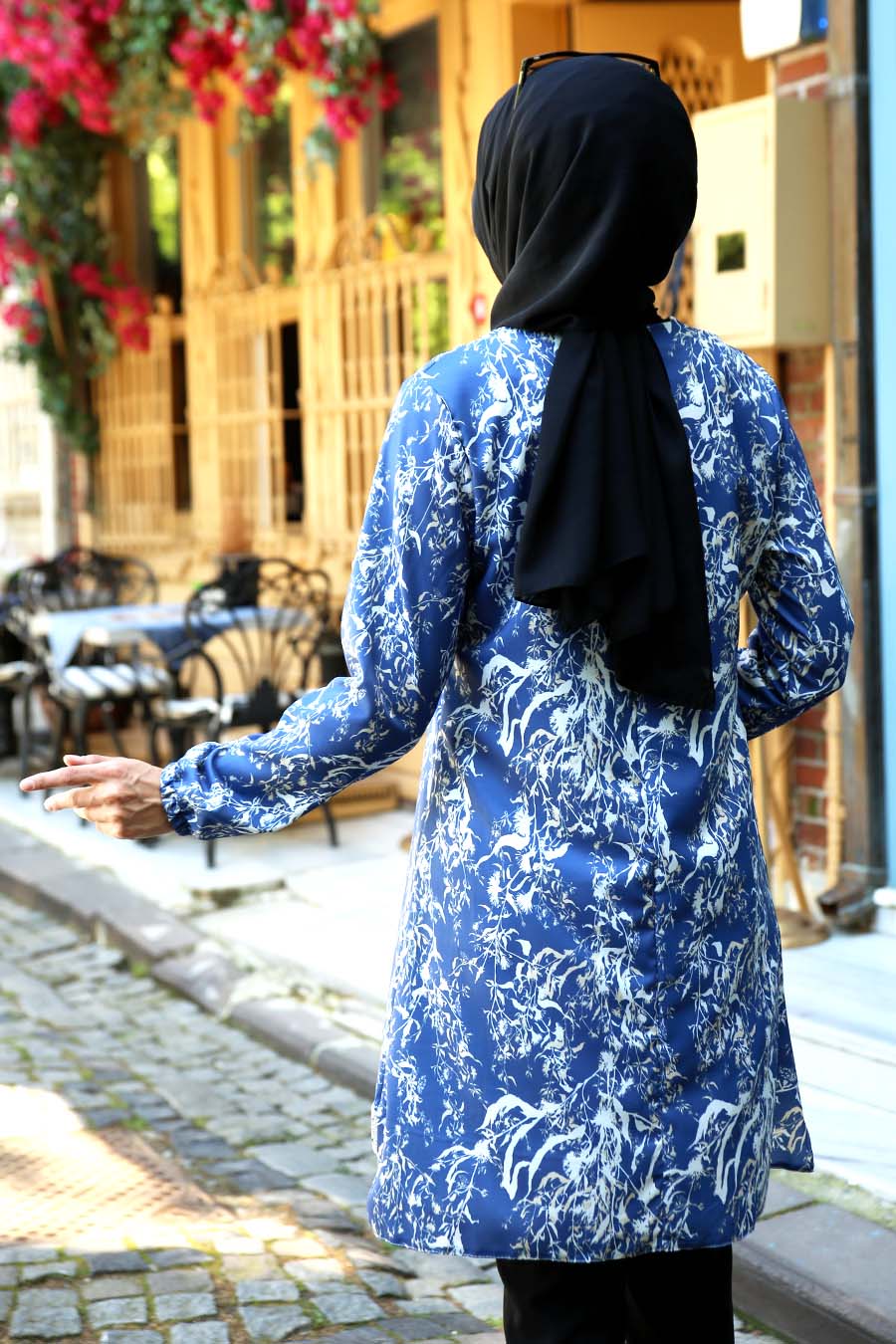 PATTERNED BLUE TUNIC 