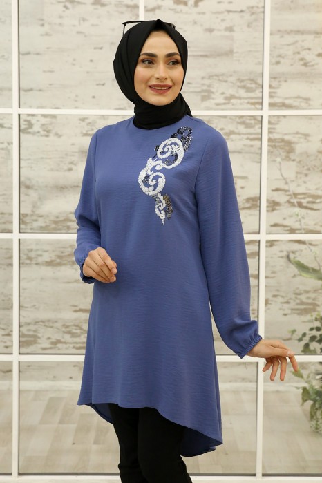 INDIGO COLOR TUNIC  