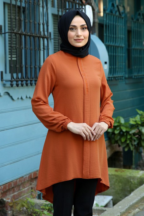 BRICK COLOR TUNIC 