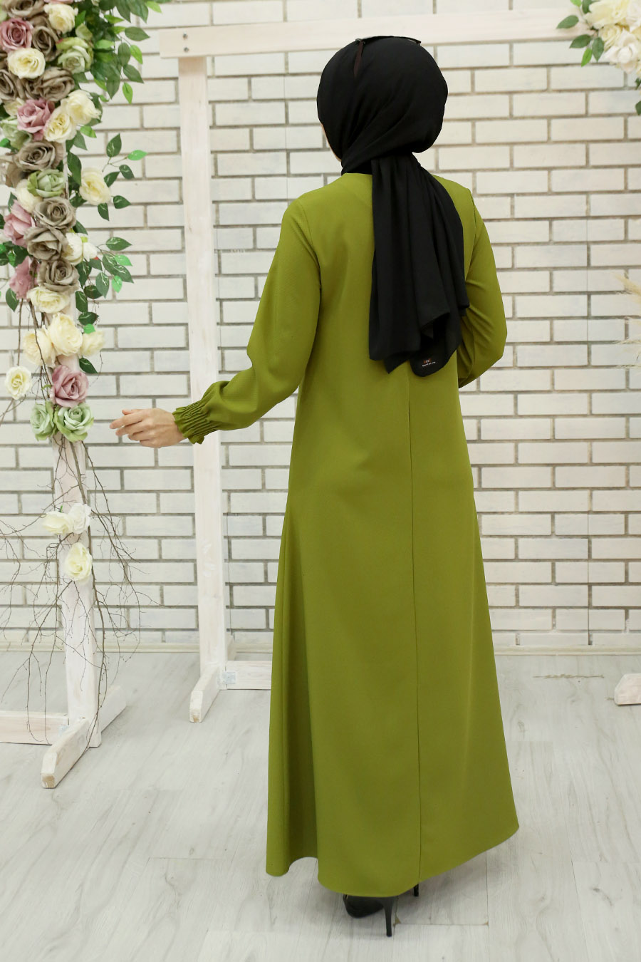 OIL GREEN DRESS  