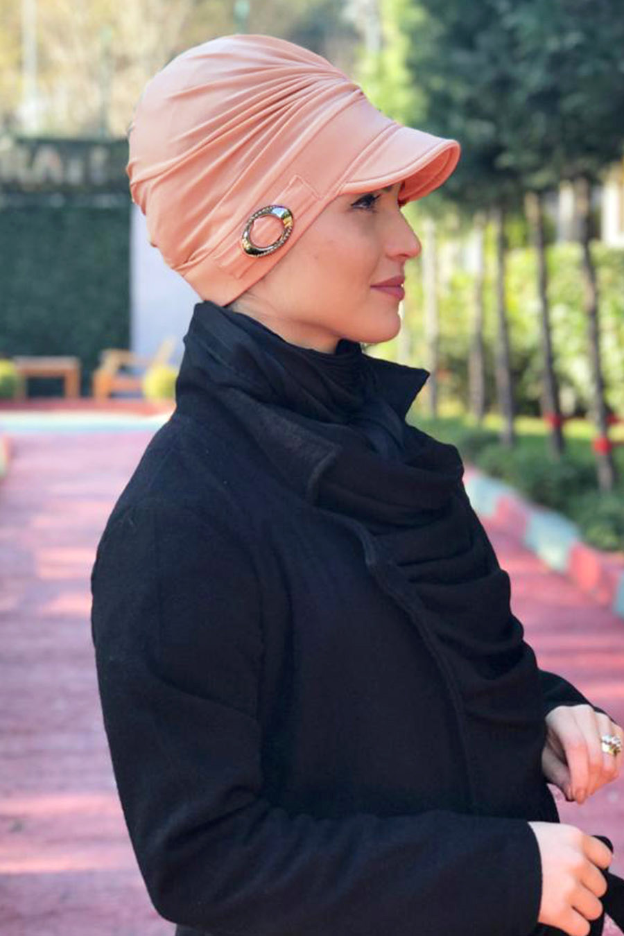 SALMON COLOR TURBAN HIJAB 