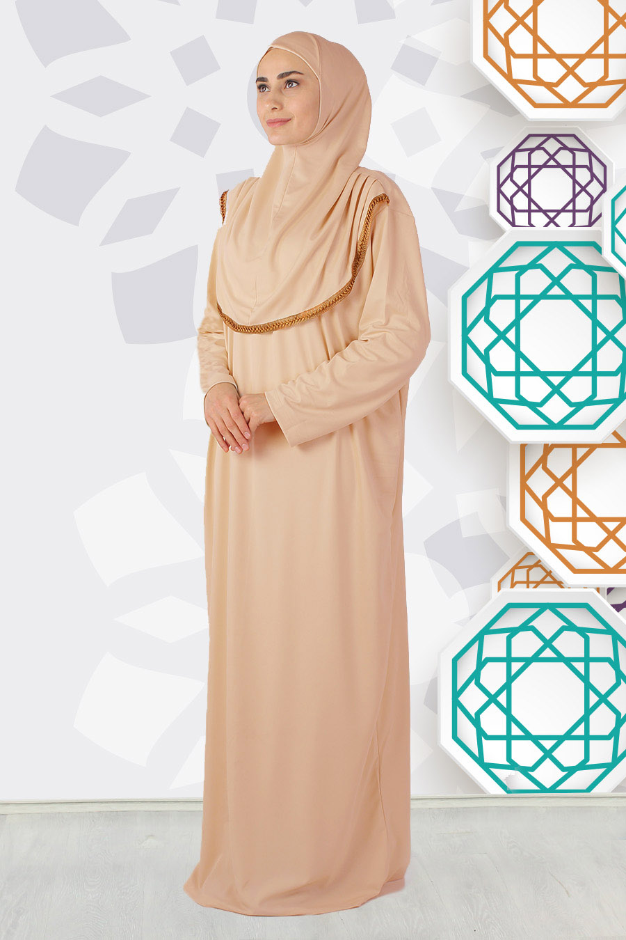 GOLD COLOR PRATICAL PRAYER DRESS GOLD COLOR PRATICAL PRAYER DRESS