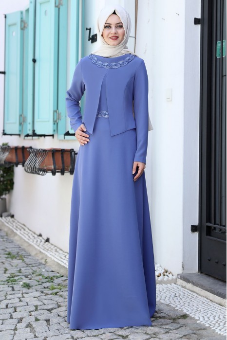 INDIGO COLOR DRESS