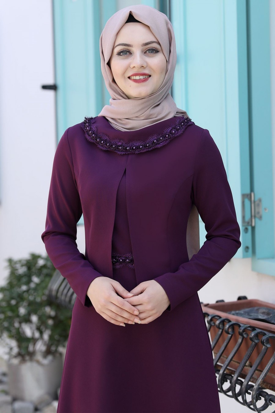 Dress top plum color