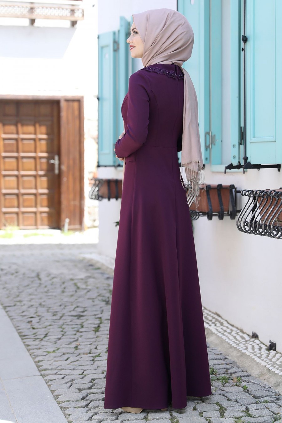 PLUM COLOR DRESS