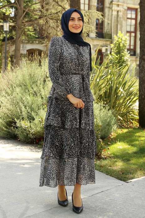 LEOPAR PATTERNED DRESS 