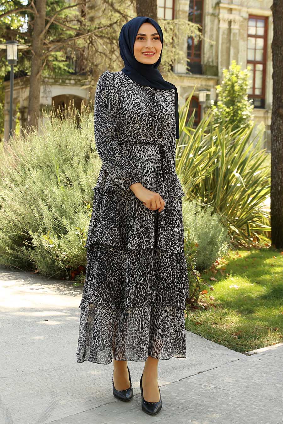 LEOPAR PATTERNED DRESS 