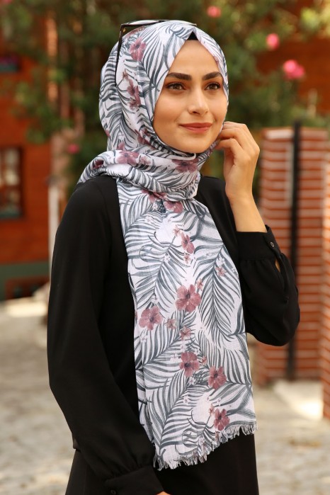 PATTERNED FLORAL SHAWL
