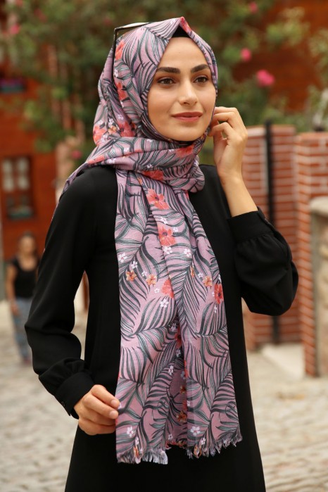 PATTERNED FLORAL SHAWL