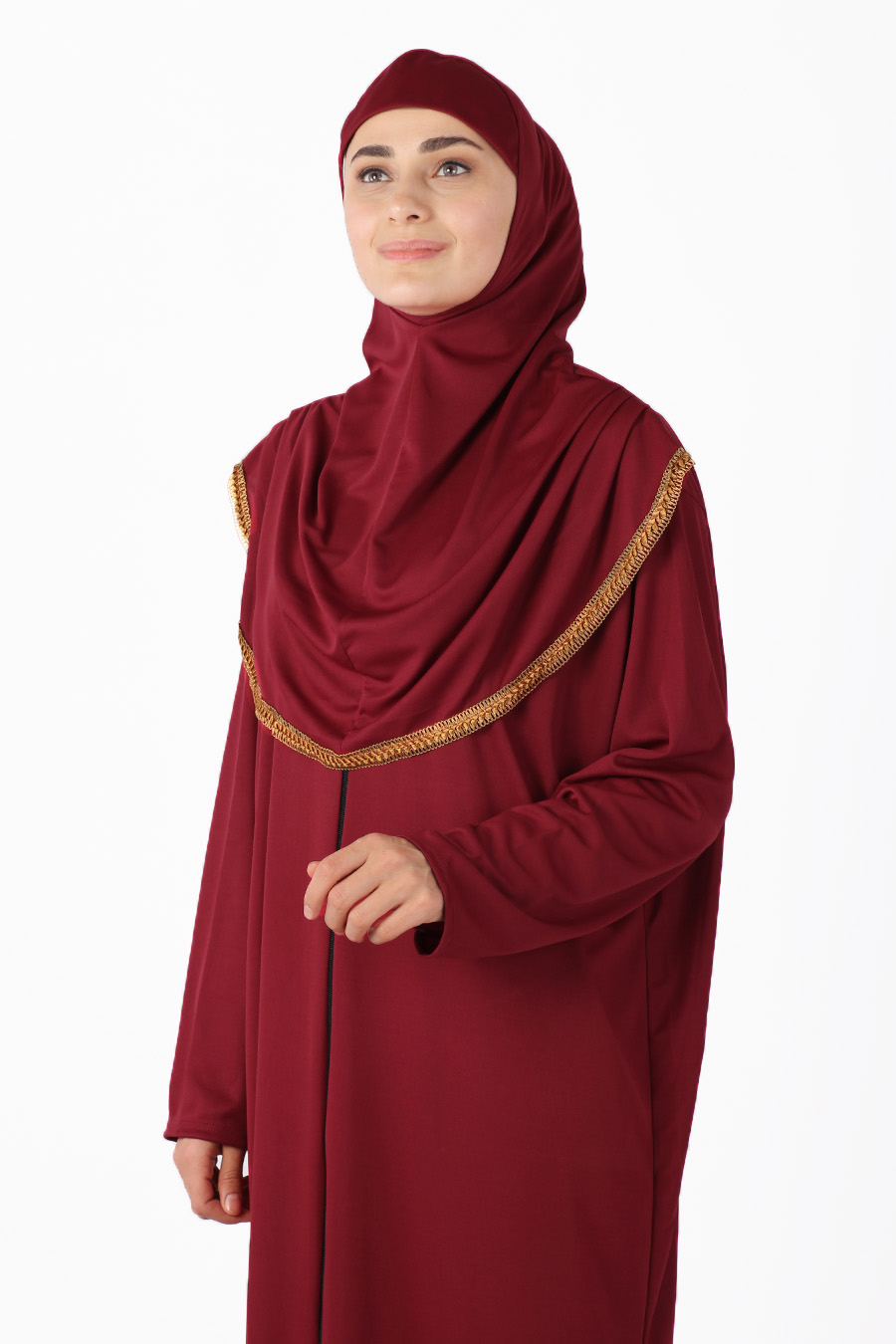 CLARET RED PRATICAL PRAYER DRESS CLARET RED PRATICAL PRAYER DRESS
