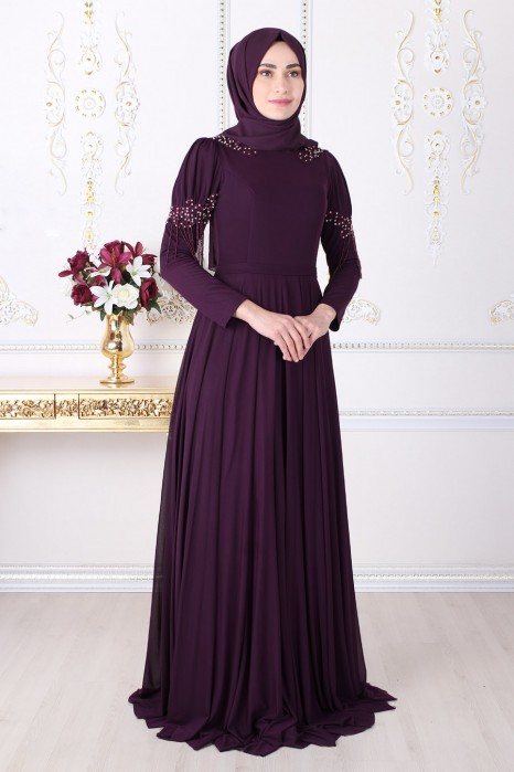 PURPLE EVENING DRESS