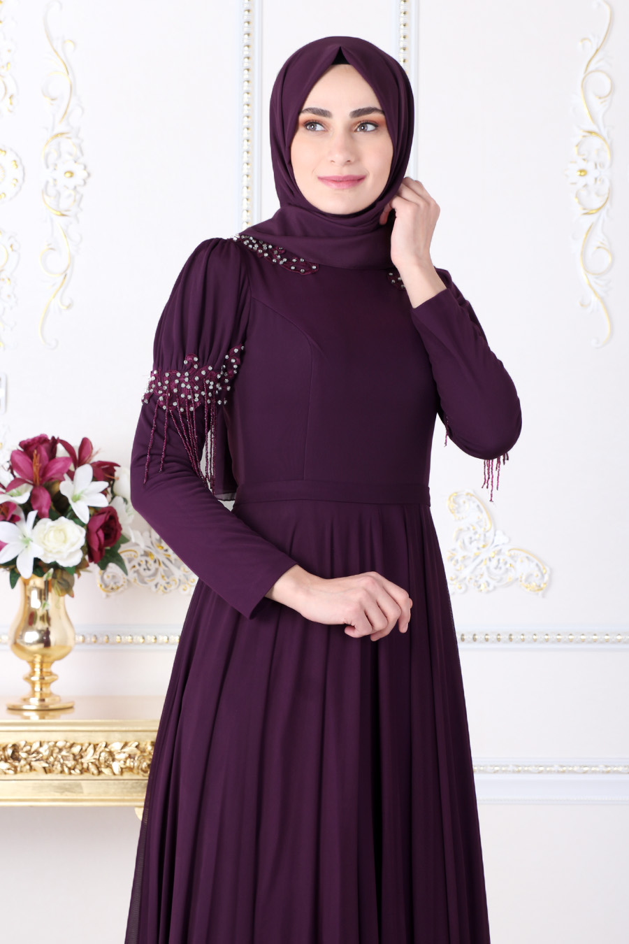 PURPLE EVENING DRESS