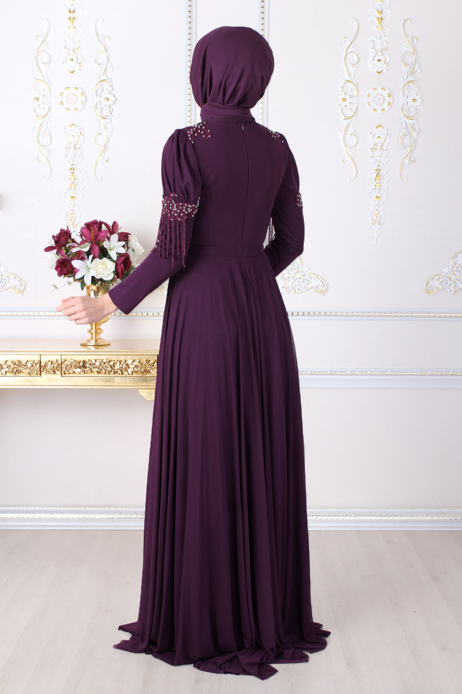 PURPLE EVENING DRESS