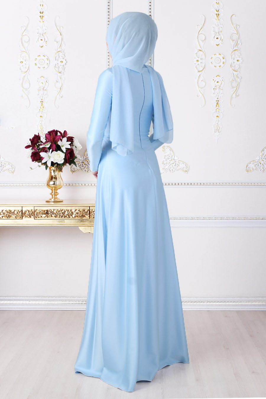 BABY BLUE EVENING DRESS 
