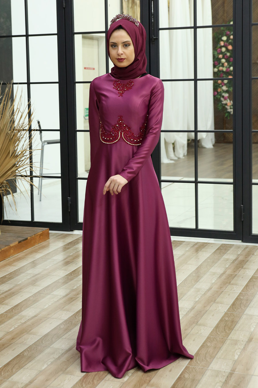 FUCHSIA EVENING DRESS