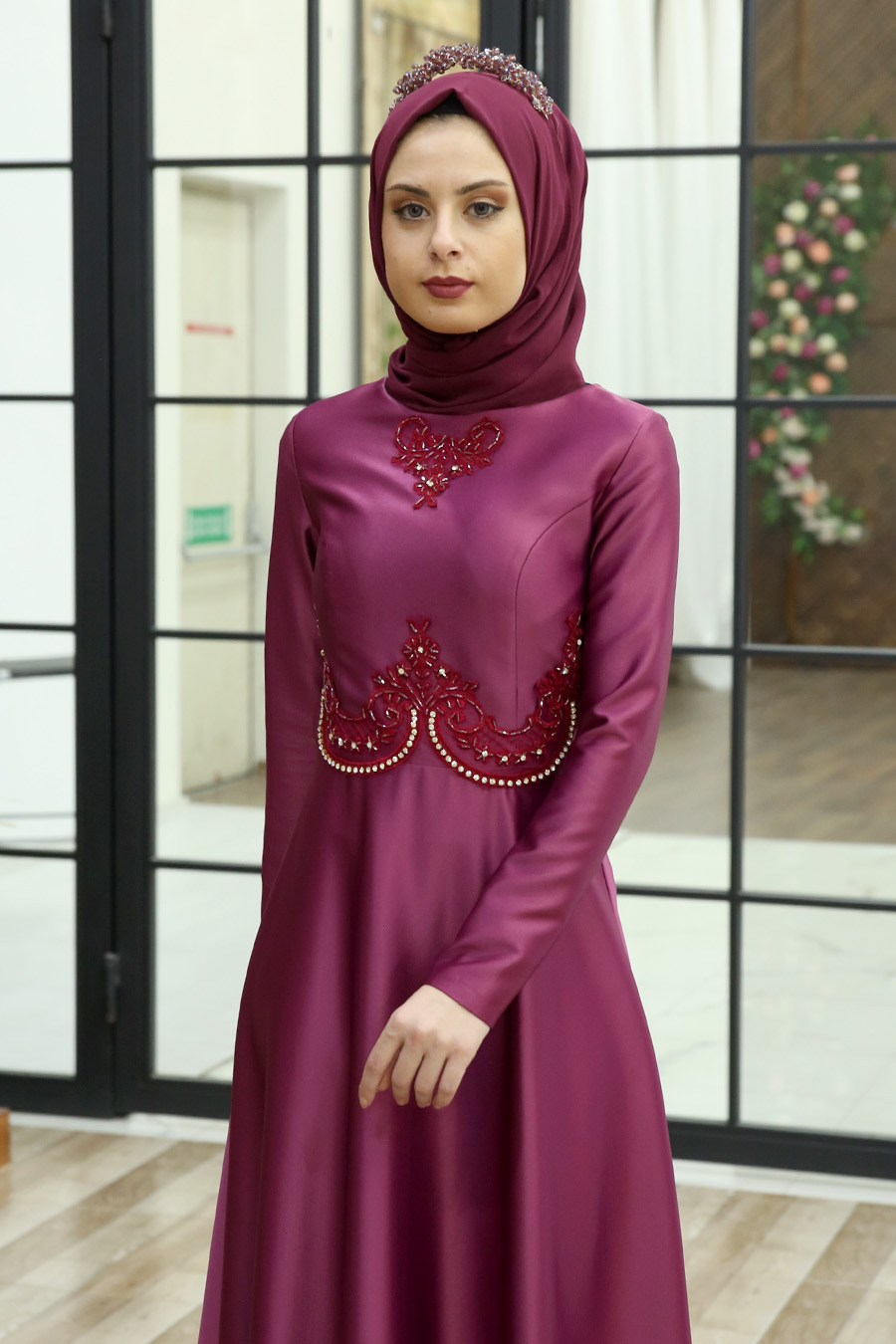 FUCHSIA EVENING DRESS