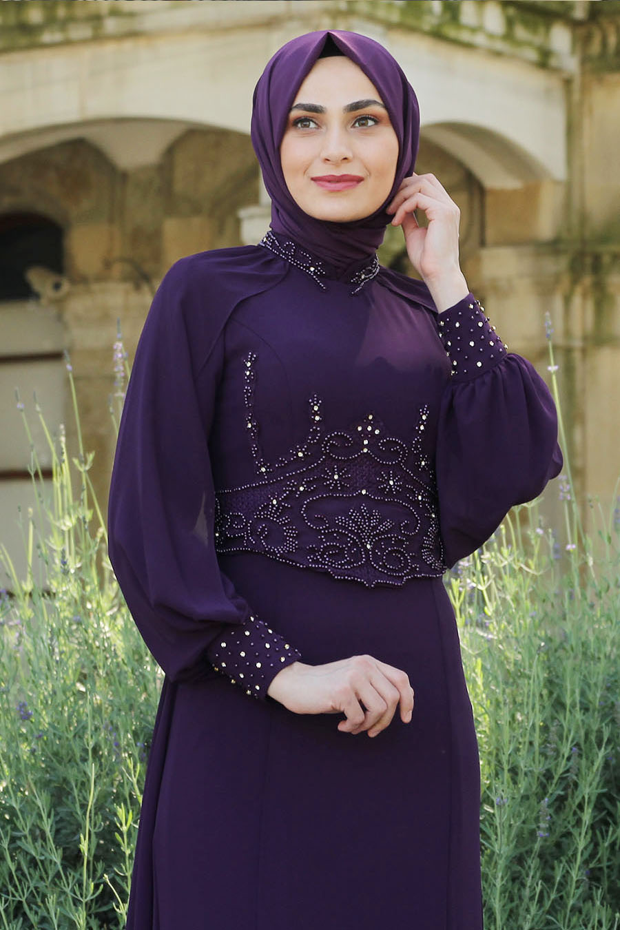 PURPLE EVENING DRESS