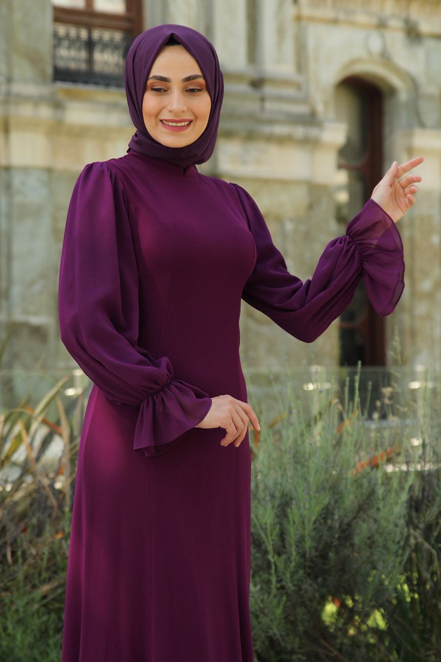 PLUM EVENING DRESS 