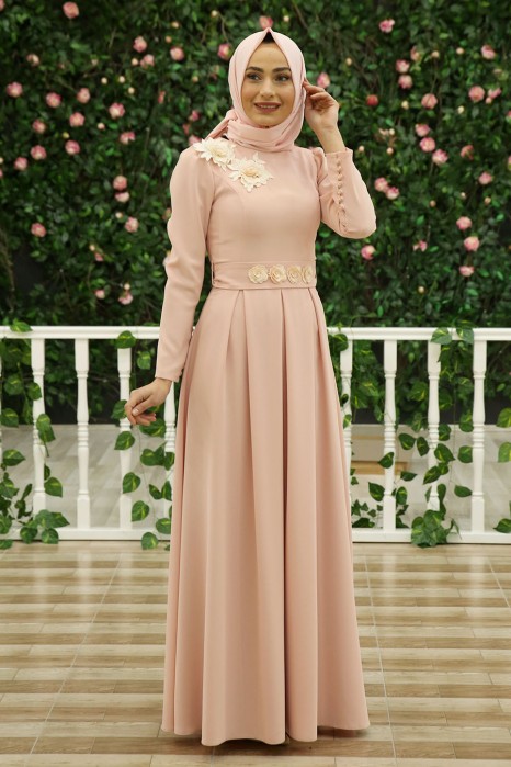 POWDER PINK EVENING DRESS