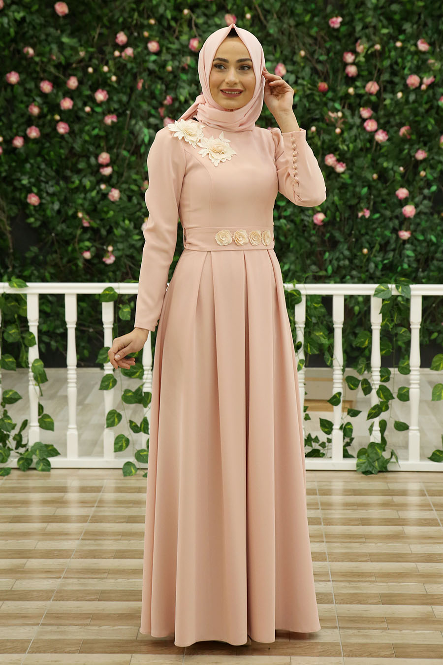 POWDER PINK EVENING DRESS