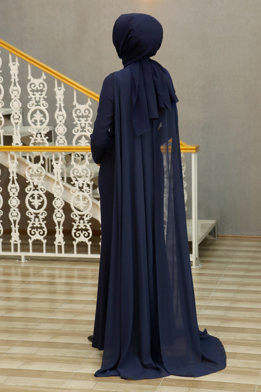 NAVY BLUE EVENING DRESS 