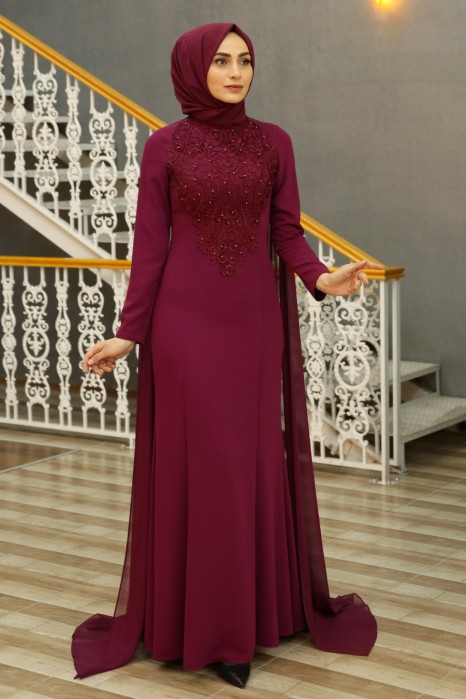 PLUM EVENING DRESS 