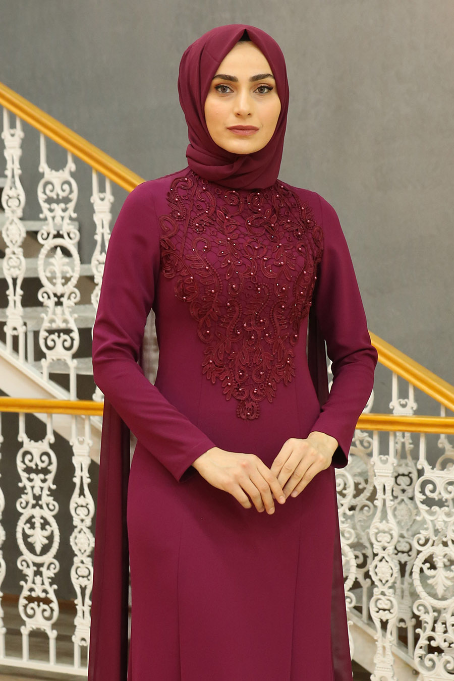 PLUM EVENING DRESS 