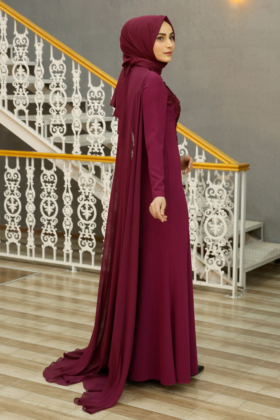 PLUM EVENING DRESS 