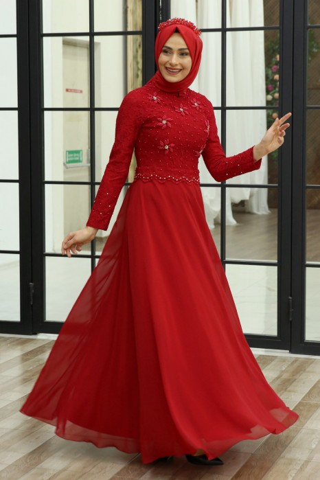 RED EVENING DRESS  
