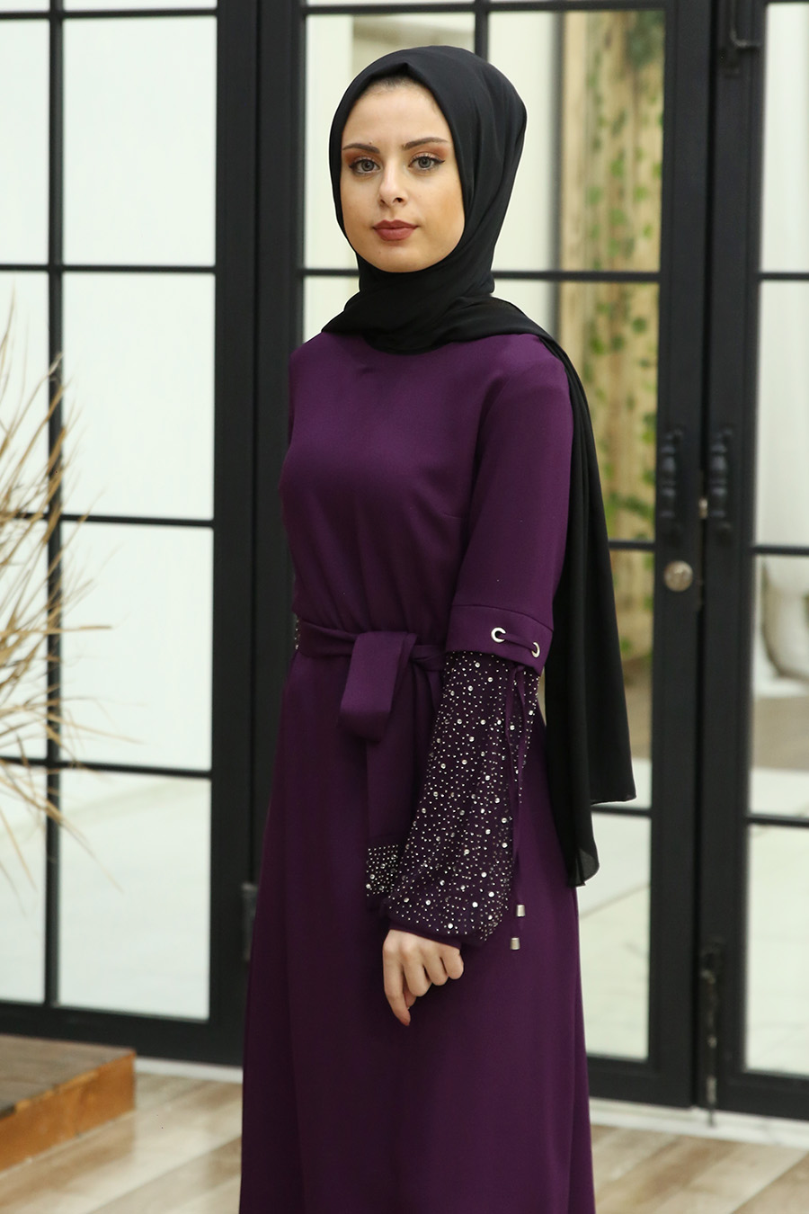PURPLE EVENING DRESS