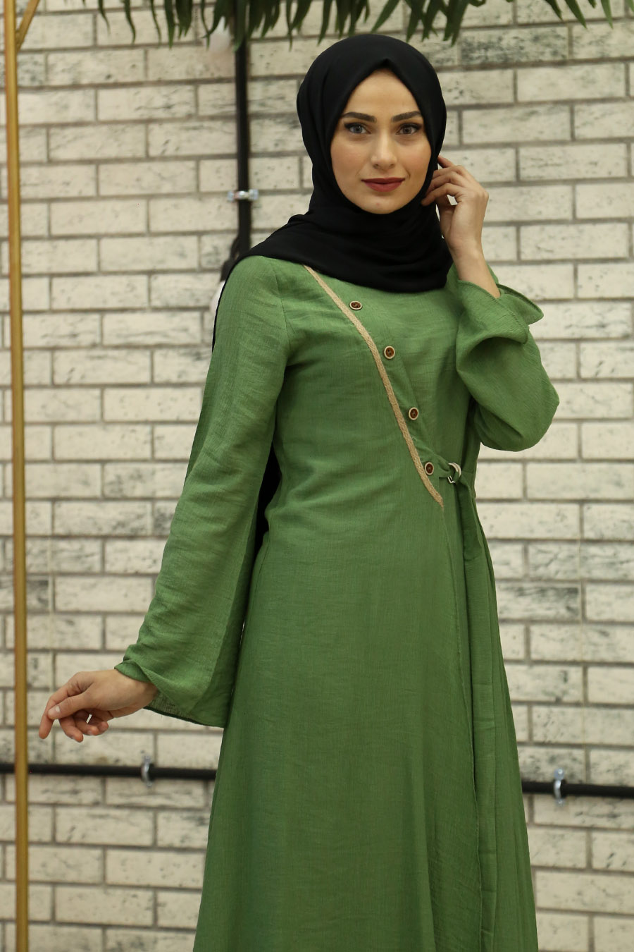 GREEN COLOR DRESS