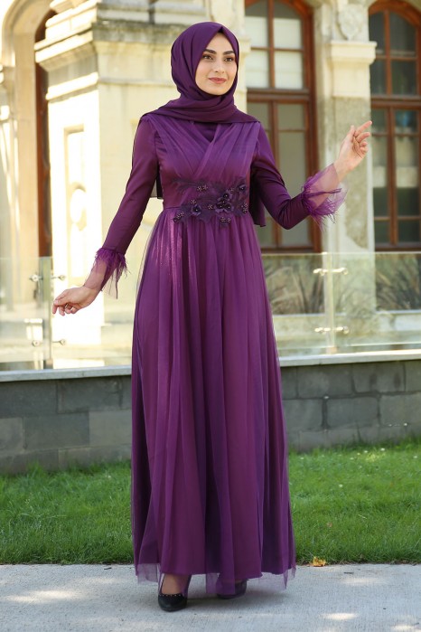 PURPLE EVENING DRESS