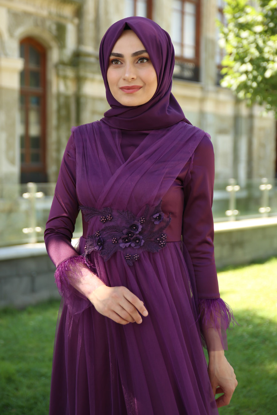 PURPLE EVENING DRESS