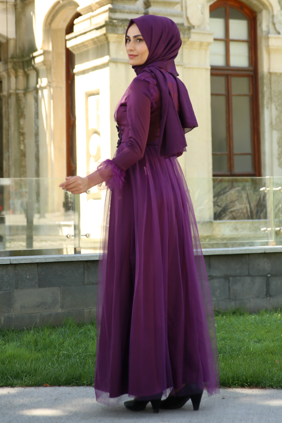 PURPLE EVENING DRESS